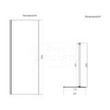 'Dalis-600-Chroom' inloopdouche NANO 8mm glas - Artikelnr.: 4014790