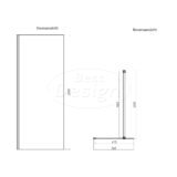 'Dalis-700-Moya' inloopdouche NANO 8mm glas gunmetal - Artikelnr.: 4015000