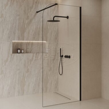 'Dalis-Curve-800-Nero' inloopdouche NANO 8mm glas mat-zwart - Artikelnr.: 4026840 'Dalis-Curve-800-Nero' inloopdouche NANO 8mm glas mat-zwart - Artikelnr.: 4026840