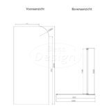 'Dalis-Curve-1000-White' inloopdouche NANO 8mm glas mat-wit - Artikelnr.: 4026820