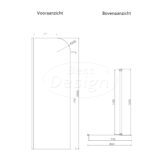 'Dalis-Curve-800-White' inloopdouche NANO 8mm glas mat-wit - Artikelnr.: 4026800