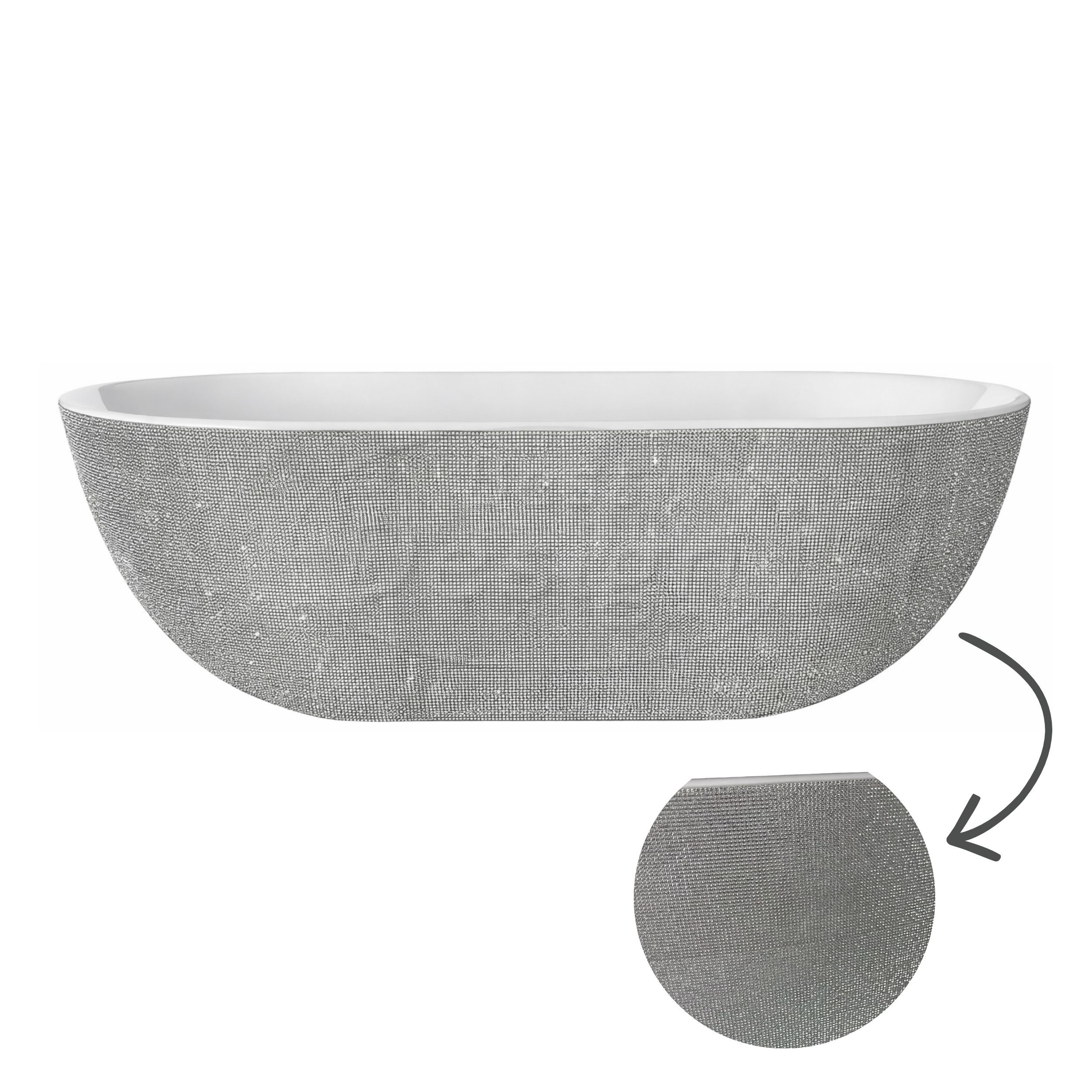 Color "Diamond" vrijstaand bad 180x86x60 cm - Artikelnr.: 4023890