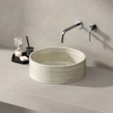 "Pureline'' marmer waskom 30x13 cm White-wooden - Artikelnr.: 4025950