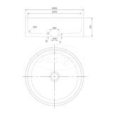 "Pureline" marmer waskom Ø 40 x 13 cm Coffee Mousse - Artikelnr.: 4026000