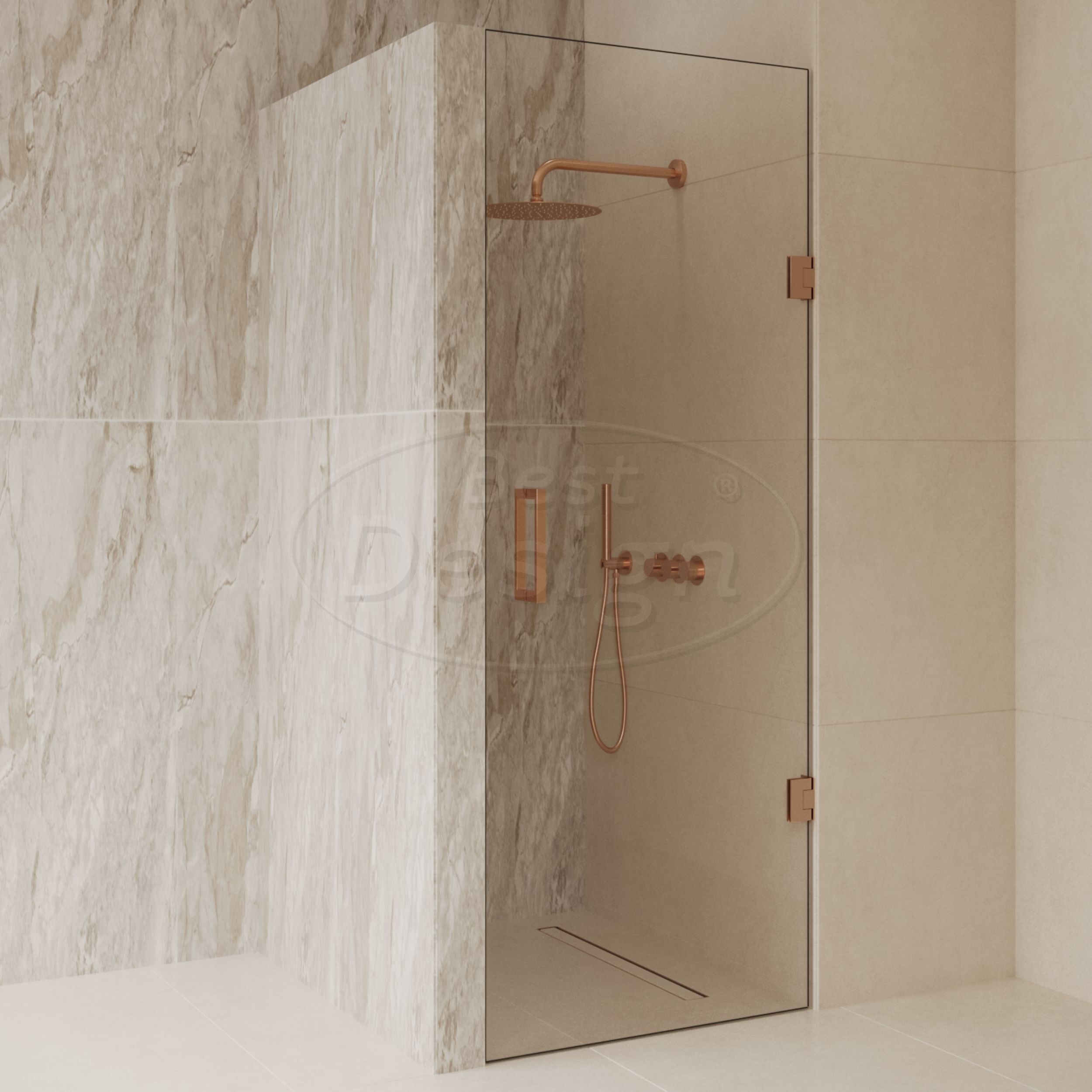 'Dalis-1000-Liora-Helder' nisdeur NANO 8mm glas - Artikelnr.: 4026360