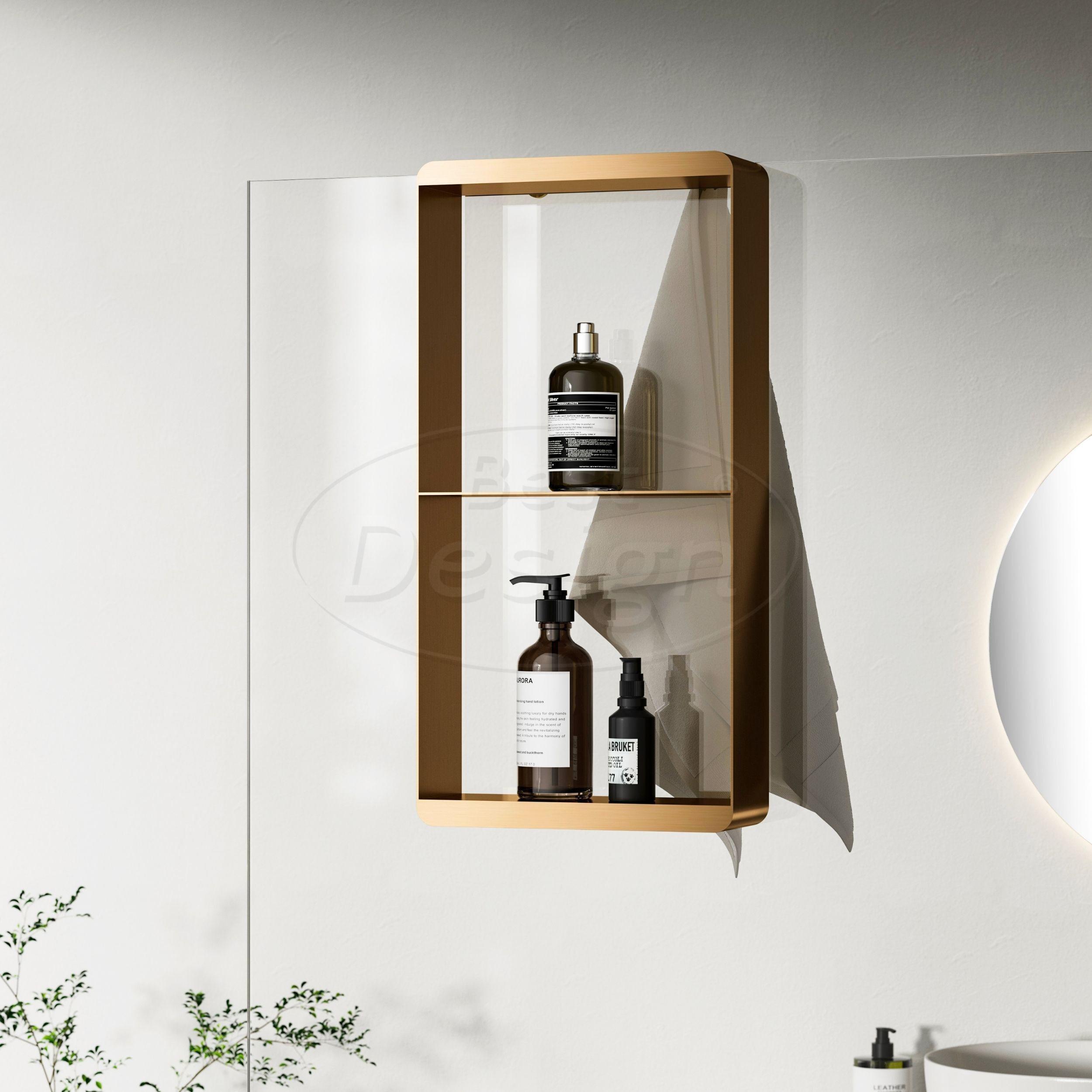 "Liora-Soap" doucherek hangend 500x250x90mm Desert Brown - Artikelnr.: 4026550