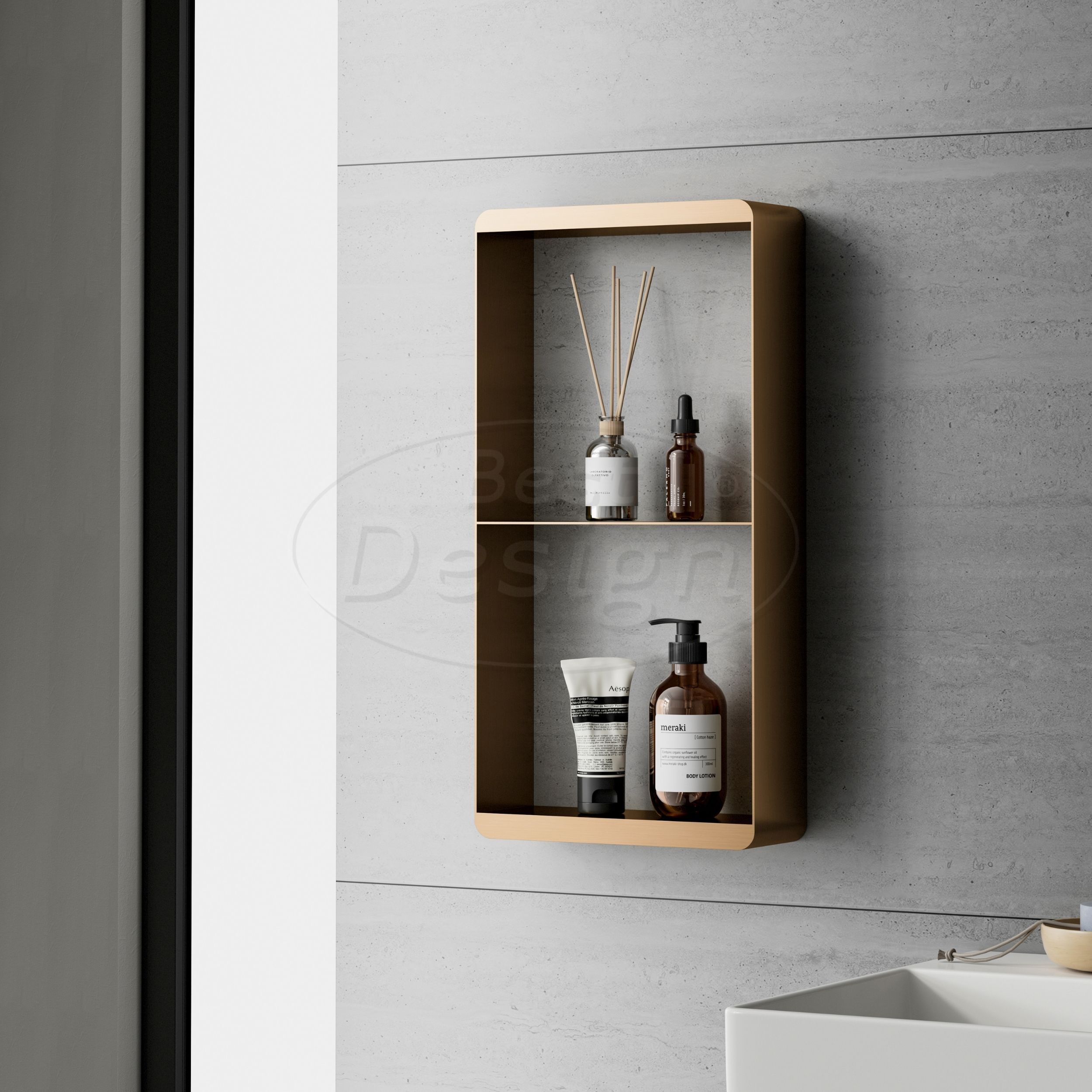 "Liora-Soap" doucherek hangend 500x250x90mm Desert Brown - Artikelnr.: 4026550