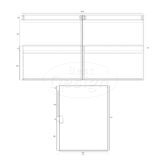 "Lavita-160" Espresso Brown onderkast + Espresso Brown meubelblad 160 cm - Artikelnr.: 4030550