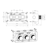 "High-End-Moya" RVS-304 thermostatische inbouw badkraan met uitloop en handdoucheset gunmetal - Artikelnr.: 4026530