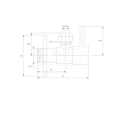 "Dijon-Solara" hoekstopkraan 1/2" x 3/8" (10 mm knel) Sunny Bronze - Artikelnr.: 4018990