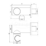 "High-End-Moya" RVS-304 thermostatische inbouw badkraan met uitloop en handdoucheset gunmetal - Artikelnr.: 4026530
