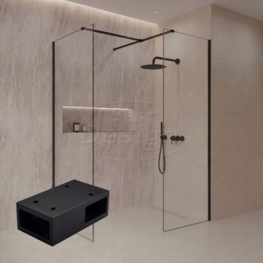 T-verbindingsstuk Mat-zwart tbv. "Dalis" inloopdouche - Artikelnr.: 4024250 T-verbindingsstuk Mat-zwart tbv. "Dalis" inloopdouche - Artikelnr.: 4024250