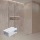 T-verbindingsstuk Mat-wit tbv. "Dalis" inloopdouche - Artikelnr.: 4024260