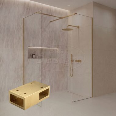 T-verbindingsstuk Mat-goud tbv. "Dalis" inloopdouche - Artikelnr.: 4024280 T-verbindingsstuk Mat-goud tbv. "Dalis" inloopdouche - Artikelnr.: 4024280