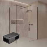 T-verbindingsstuk Gunmetal tbv. "Dalis" inloopdouche - Artikelnr.: 4024290