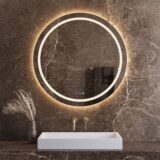 "Weissen" ronde spiegel incl.verwarming, 3 kleuren Direct & Indirect LED verlichting, dimbaar Ø 60 cm - Artikelnr.: 4025750