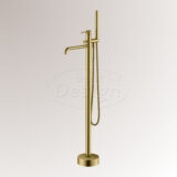 "High-End Nancy" RVS-304 vrijstaande badkraan mat-goud - Artikelnr.: 4026460