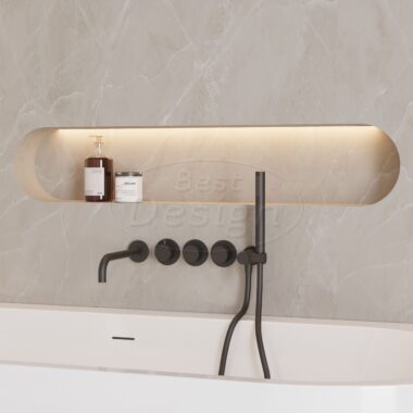 "High-End-Nero" RVS-304 thermostatische inbouw badkraan met uitloop en handdoucheset mat-zwart - Artikelnr.: 4026500 "High-End-Nero" RVS-304 thermostatische inbouw badkraan met uitloop en handdoucheset mat-zwart - Artikelnr.: 4026500