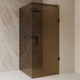 'Dalis-Nero-Amber' douchecabine NANO 8mm glas 90 x 80 cm - Artikelnr.: 4029380