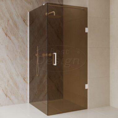 'Dalis-White-Amber' douchecabine NANO 8mm glas 100 x 100 cm - Artikelnr.: 4029530 'Dalis-White-Amber' douchecabine NANO 8mm glas 100 x 100 cm - Artikelnr.: 4029530