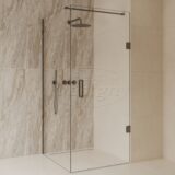 'Dalis-Moya-Helder' douchecabine NANO 8mm glas 110 x 100 cm - Artikelnr.: 4028380