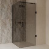 'Dalis-Nero-Mocha' douchecabine NANO 8mm glas 100 x 80 cm - Artikelnr.: 4030020