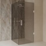 'Dalis-White-Mocha' douchecabine NANO 8mm glas 100 x 80 cm - Artikelnr.: 4030110