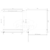 'Dalis-Nancy-Helder' douchecabine NANO 8mm glas 110 x 100 cm - Artikelnr.: 4028230