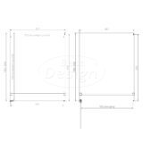 'Dalis-White-Helder' douchecabine NANO 8mm glas 120 x 100 cm - Artikelnr.: 4028840