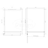 'Dalis-Nancy-Helder' douchecabine NANO 8mm glas 140 x 100 cm - Artikelnr.: 4028250