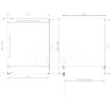 'Dalis-Nancy-Helder' douchecabine NANO 8mm glas 100 x 80 cm - Artikelnr.: 4028130