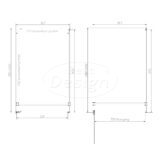 'Dalis-White-Helder' douchecabine NANO 8mm glas 120 x 80 cm - Artikelnr.: 4028750