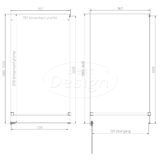 'Dalis-Nero-Helder' douchecabine NANO 8mm glas 140 x 80 cm - Artikelnr.: 4028610