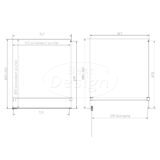 'Dalis-White-Helder' douchecabine NANO 8mm glas 90 x 80 cm - Artikelnr.: 4028720