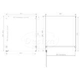 'Dalis-Nancy-Helder' douchecabine NANO 8mm glas 100 x 90 cm - Artikelnr.: 4028180