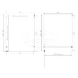 'Dalis-Nancy-Helder' douchecabine NANO 8mm glas 110 x 90 cm - Artikelnr.: 4028190