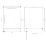 'Dalis-White-Helder' douchecabine NANO 8mm glas 120 x 90 cm - Artikelnr.: 4028800