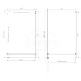 'Dalis-White-Helder' douchecabine NANO 8mm glas 140 x 90 cm - Artikelnr.: 4028810