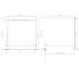 'Dalis-Nero-Helder' douchecabine NANO 8mm glas 90 x 90 cm - Artikelnr.: 4028620