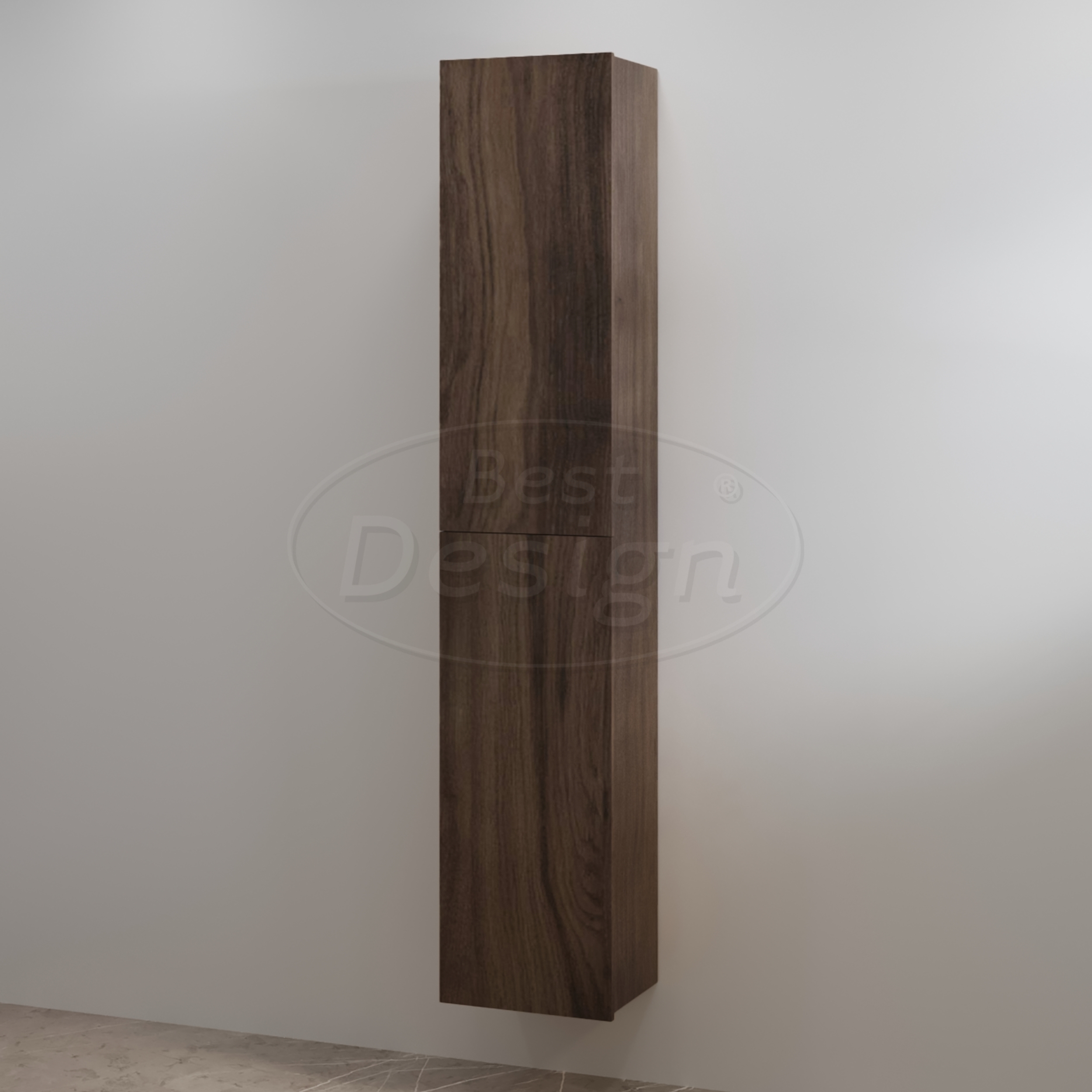 "Blanco-Espresso Brown" hoge kolomkast L&R 35x180 cm - Artikelnr.: 4027880