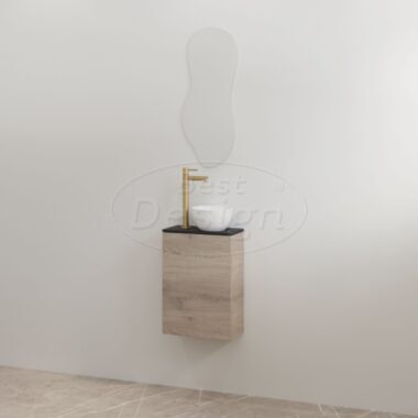 "Siva" Frosted Brown onderkast + Mat-zwart meubelblad - Artikelnr.: 4030780 "Siva" Frosted Brown onderkast + Mat-zwart meubelblad - Artikelnr.: 4030780