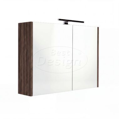 "Happy-Espresso-Brown" MDF spiegelkast + verlichting 80x60cm - Artikelnr.: 4031400 "Happy-Espresso-Brown" MDF spiegelkast + verlichting 80x60cm - Artikelnr.: 4031400