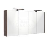 "Happy-Espresso-Brown" MDF spiegelkast + verlichting 120x60cm - Artikelnr.: 4031410