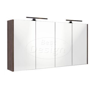 "Happy-Espresso-Brown" MDF spiegelkast + verlichting 120x60cm - Artikelnr.: 4031410 "Happy-Espresso-Brown" MDF spiegelkast + verlichting 120x60cm - Artikelnr.: 4031410