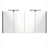 "Happy-Espresso-Brown" MDF spiegelkast + verlichting 120x60cm - Artikelnr.: 4031410