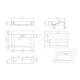"Borvani-60" Espresso Brown onderkast + wastafel glans-wit 60 cm - Artikelnr.: 4031810