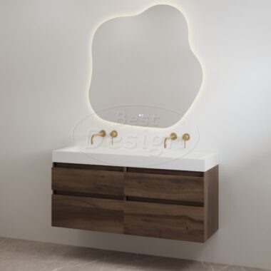 "Borvani-120" Espresso Brown onderkast + wastafel glans-wit 120 cm - Artikelnr.: 4031850 "Borvani-120" Espresso Brown onderkast + wastafel glans-wit 120 cm - Artikelnr.: 4031850