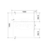 Best-Design "Schutz" douchebak anti-slip composiet Mat-wit 100x100x3 cm - Artikelnr.: 4031080