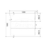 Best-Design "Schutz" douchebak anti-slip composiet Mat-wit 120x100x3 cm - Artikelnr.: 4031100