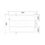 Best-Design "Schutz" douchebak anti-slip composiet Mat-wit 140x90x3 cm - Artikelnr.: 4031110